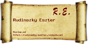 Rudinszky Eszter névjegykártya