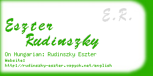 eszter rudinszky business card